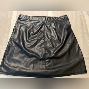 Maurices Black Faux Leather Mini Skirt